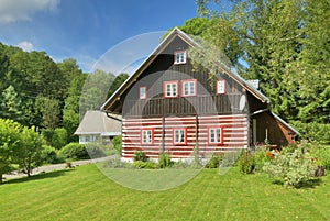 Traditional wooden cottage in Czech republic