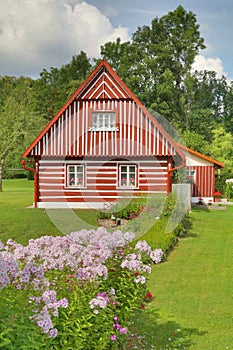 Traditional wooden cottage in Czech republic