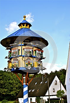 Traditional Wooden Dovecote in Rural Bavaria