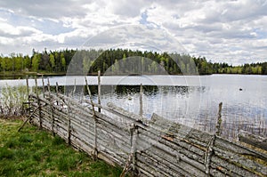 Traditional wooden fence