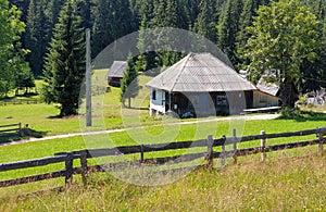 Traditional wooden house architecture Scarisoara