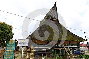 Traditional wooden house of Batak people of the Tarot located in Lingga village and Lake Toba, North Sumatra, Karo Regency, photo