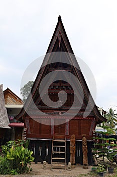 Traditional wooden house of Batak people of the Tarot located in Lingga village and Lake Toba, North Sumatra, Karo Regency, photo