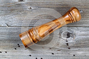 Traditional wooden pepper mill