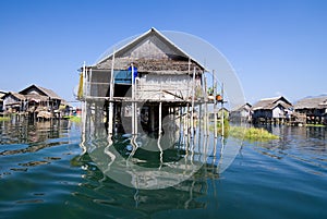 Traditional wooden stilt houses