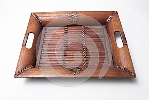 Traditional wooden tray