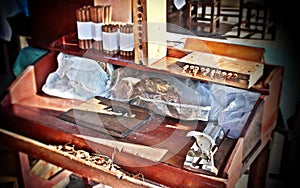 Making handmades cigars in Cuba. photo