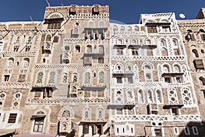 Traditional yemeni buildings in sanaa old town yemen