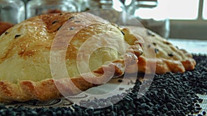 Traditional Yemeni salty baked cake/bread