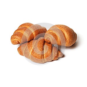 Traditionally Croissants over white