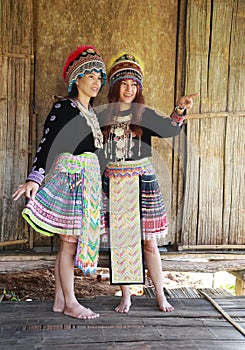 Traditionally dressed Mhong hill tribe woman