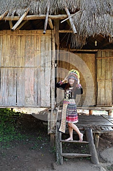 Traditionally dressed Mhong hill tribe woman