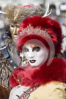 Traditionally dressed Venice carnival person