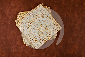 A Traditionally, Jews celebrate Passover with unleavened flatbread Pesach Matzah.
