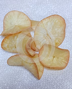 traditionally made crispy cassava chips