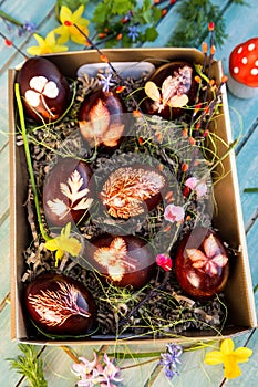 Traditionally natural coloured brown Easter Eggs