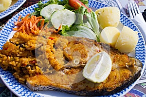 Traditionally prepared fish, Madeira island, Portugal