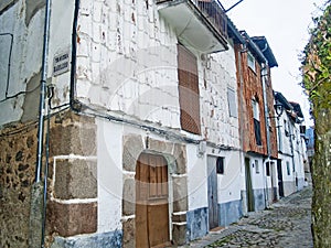 Traditionals buildings on jewish neighborhood in Hervas, Spain