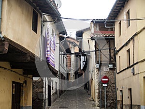 Traditionals buildings on jewish neighborhood in Hervas, Spain photo