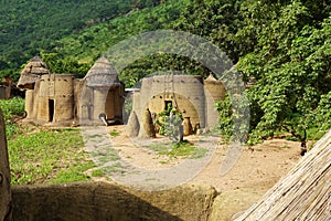 Traditionel african houses of tamberma - world heritage of Togo