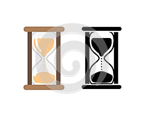 Traditionnal hourglass vector clipart icons set