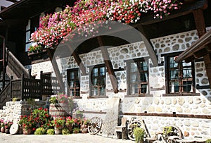 Traditonal bulgarian facade photo