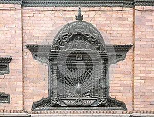 Traditonal Nepalese woodwork window