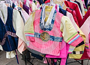 Tradtional Korean hanbok costumes photo