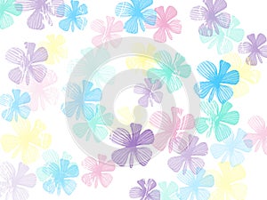Repeating floral background. Colorful watercolor flower pattern for textile, fabric or material. photo