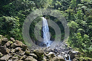 Trafalgar Falls at Dominica island, Caribbean