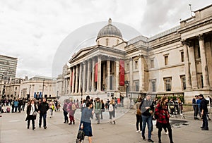 Trafalgar Square and the National Gallery, London