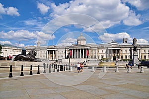 Trafalgar Square and National Gallery, London, UK