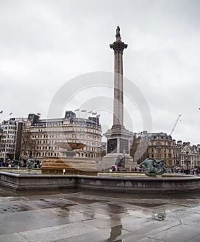 Trafalgar square national gallery, London February 2019