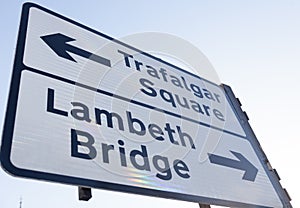 Trafalgar Square road sign