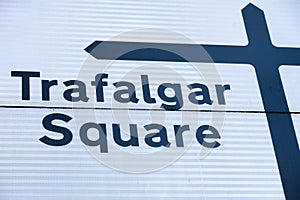 Trafalgar Square road sign