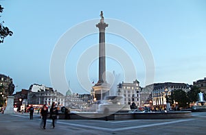 Trafalgar Square at Twilight