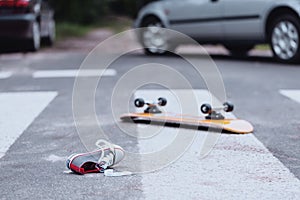 Traffic accident at pedestrian crossing