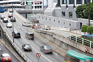 Traffic Along Busy Street