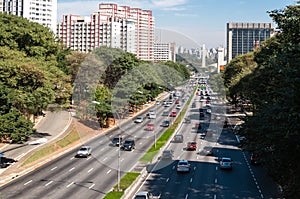 Traffic avenue city sao paulo