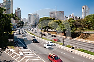 Traffic avenue city sao paulo photo