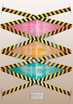 Traffic barricades infographic. Vector illustration decorative design