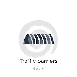 Traffic barriers icon vector. Trendy flat traffic barriers icon from general collection isolated on white background. Vector