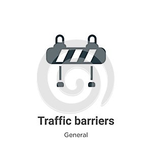 Traffic barriers vector icon on white background. Flat vector traffic barriers icon symbol sign from modern general collection for