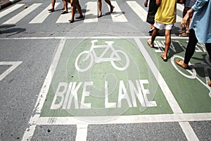 Traffic bike lane photo