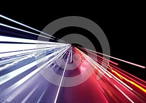 Traffic Car Light Trails