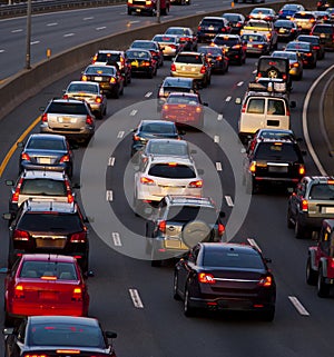 Traffic caught up in evening commute