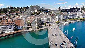 Traffic in the city of Lucerne in Switzerland