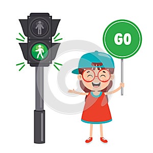 Traffic Concept With Funny Characters