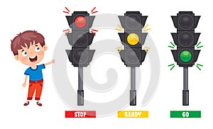 Traffic Concept With Funny Characters