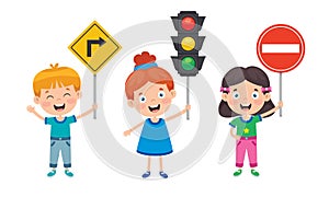 Traffic Concept With Funny Characters